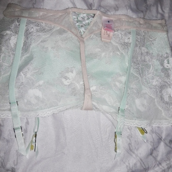 Victoria's Secret Crystal Mint Garter Belt Panty - Picture 7 of 7